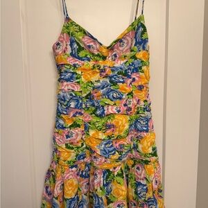 Zara Mini Floral Multicolor Dress
